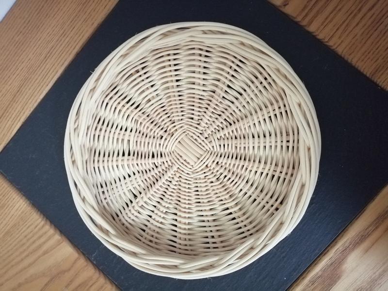 Plateau rond en osier