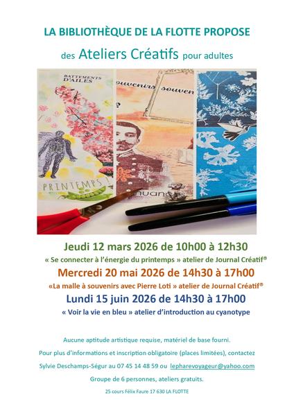 Atelier de Journal Créatif (adulte) par la Bibliothèque_La Flotte