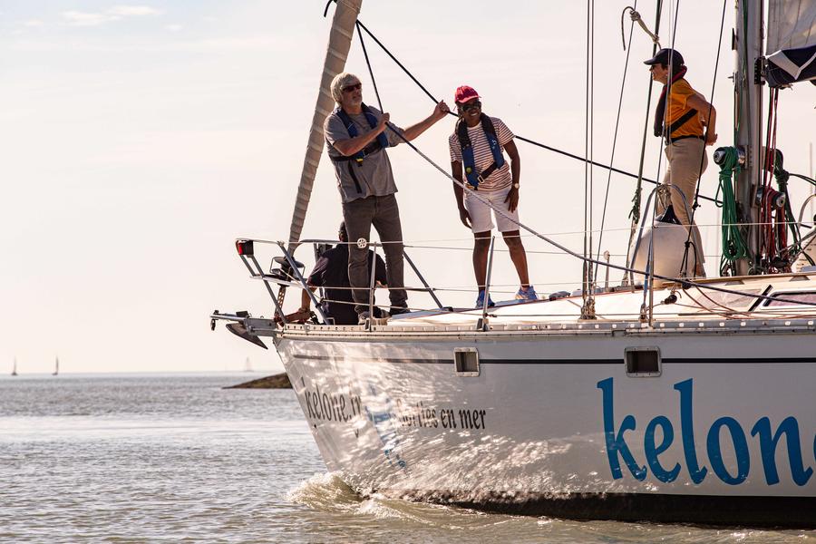 Participants sur le voilier