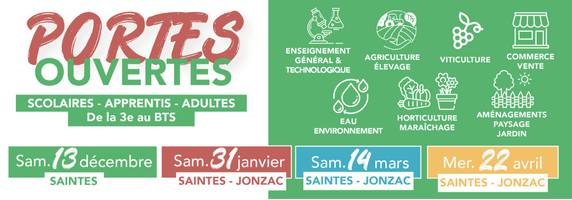 visuel Journées Portes ouvertes - Lycée Le Renaudin_Saint-Germain-de-Lusignan